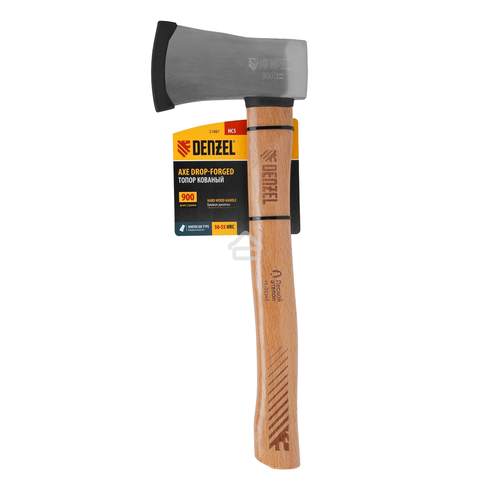 Топор кованый Denzel 900 г, американский тип, буковая рукоятка, 430мм, EFP