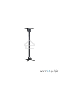 Кронштейн Wize WPA-B черный {Потолочные, Макс. крепежное расстояние 260х260, макс. вес нагрузки 12 кг, Наклон,поворот °+/-15, расстояние от стены/ потолка 35-46 см}