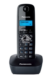 Телефон беспроводной (DECT) Panasonic KX-TG1611RUH (серый) {АОН, Caller ID,12 мелодий звонка,подсветка дисплея,поиск трубки}