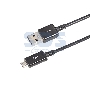 Кабель Rexant (18-4268-20) USB кабель microUSB длинный штекер 1М черный