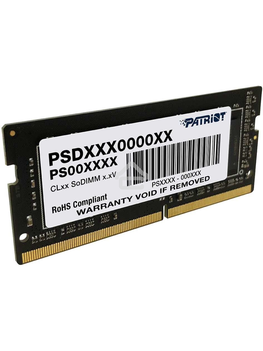 Оперативная память Patriot Signature, DDR4, 16GB (1x16 GB), 2666 MHz, CL19, SO-DIMM
