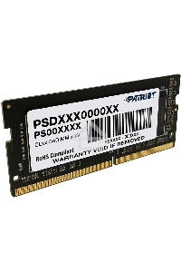 Оперативная память Patriot Signature, DDR4, 16GB (1x16 GB), 2666 MHz, CL19, SO-DIMM