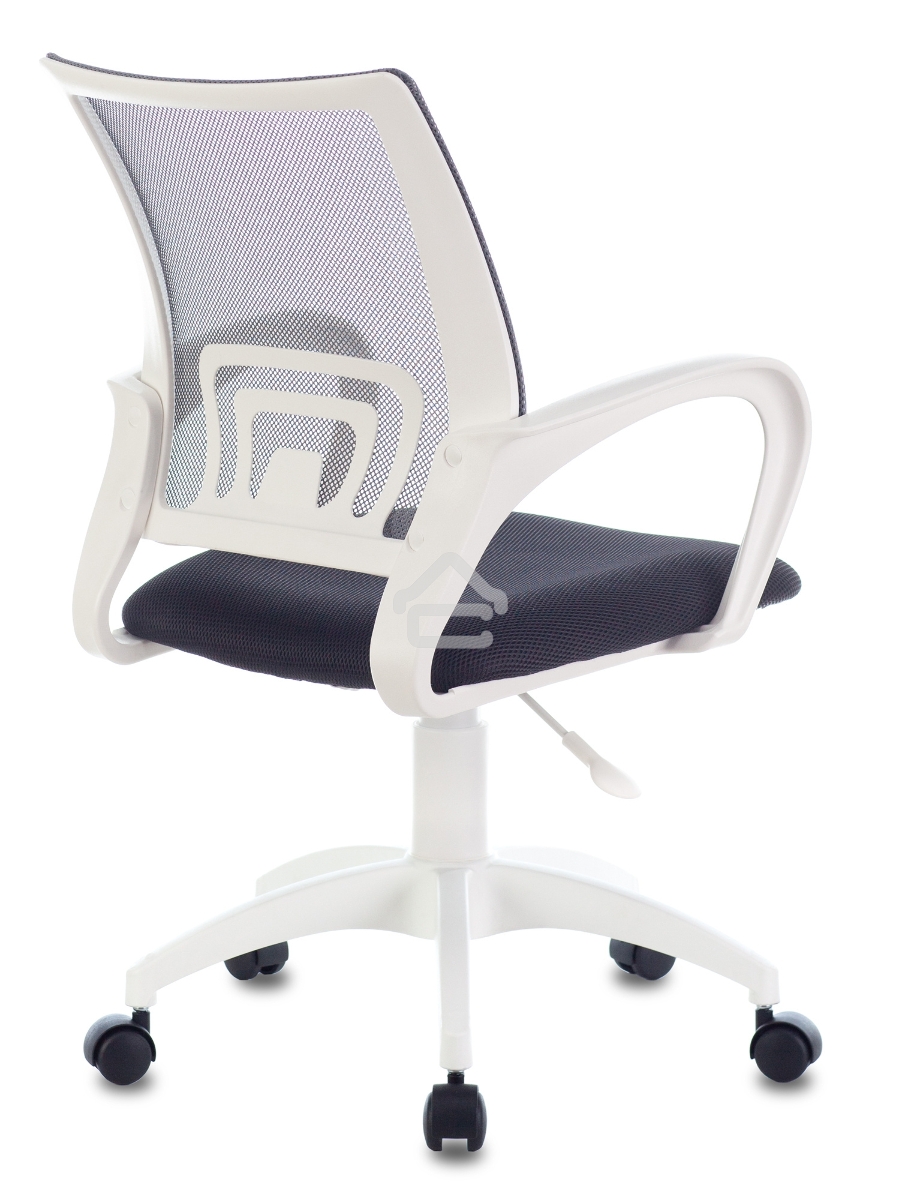 Кресло компьютерное Бюрократ CH-W695NLT TW-04 TW-12 темно-серый, сетка/ткань, крестовина пластик, пластик белый