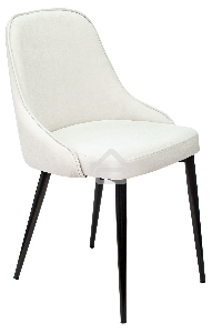 Стул для кухни Бюрократ KF-5_2 Velvet 20 комплект 2шт, молочный, металл черный на ножках (KF-5/VELV20_2)