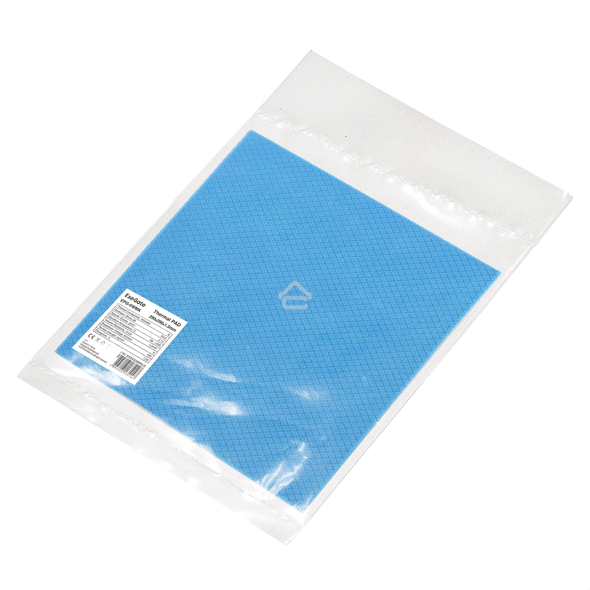 Термопрокладка ExeGate EPG-6WMK (290x290x1.5 мм, 6 Вт/(м•К))