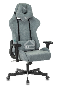 Кресло игровое Бюрократ VIKING KNIGHT LT28 FABRIC серо-голубой крестовина металл/пластик