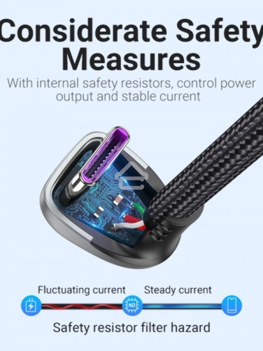Кабель Vention USB 2.0 CM/AM 5A - 1м. U-образный