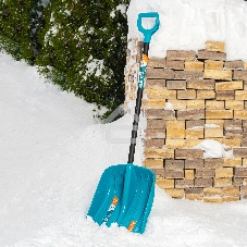 Лопата для уборки снега, полипропилен, 365х450х1355 мм, алюминиевый черенок, LUXE Palisad