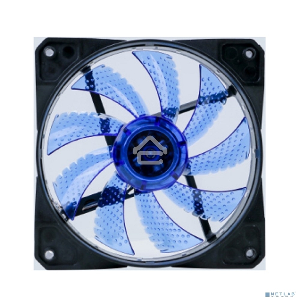 Вентилятор для корпуса Digma DFAN-LED-BLUE черный, 120 мм, 1200 об/мин, 23 дБ, 4 pin