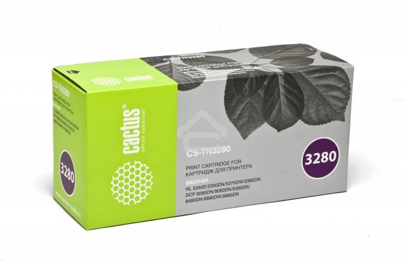 Картридж лазерный Cactus CS-TN3280 черный (8000 стр.) для Brother DCP-8085/8085DN/HL-5340/5340D/5350/5350DN/5370/5370DW/MFC-8880/8880DN