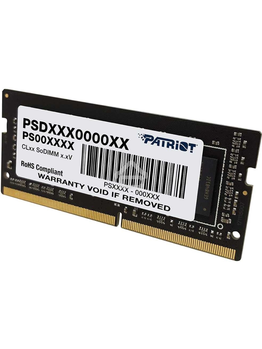 Оперативная память Patriot Signature, DDR4, 16GB (1x16 GB), 2666 MHz, CL19, SO-DIMM