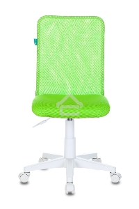 Кресло детское Бюрократ KD-9/WH/TW-18 TW-03А TW-18 салатовый, сетка/ткань (пластик белый)