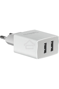 Сетевой адаптер Defender 2xUSB, 2.1А , белый (UPA-22)