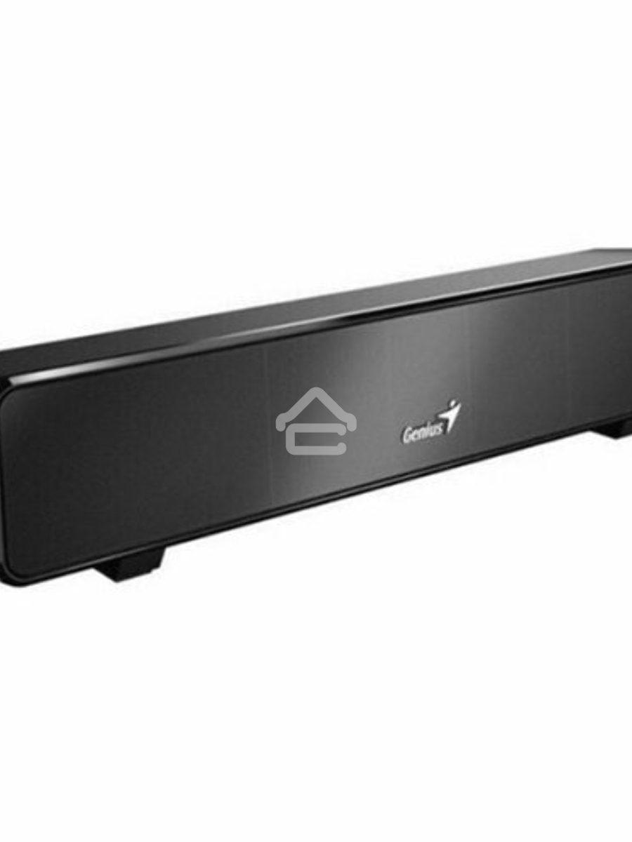 Мини саундбар Genius SoundBar 100. Ультракомпактный. Выходная мощность 6Вт. Тип подключения: USB. Частотная характеристика: 110-20000Гцz. Встроенный регулятор громкости. Аудиовыход 3,5 мм. Цвет: черный