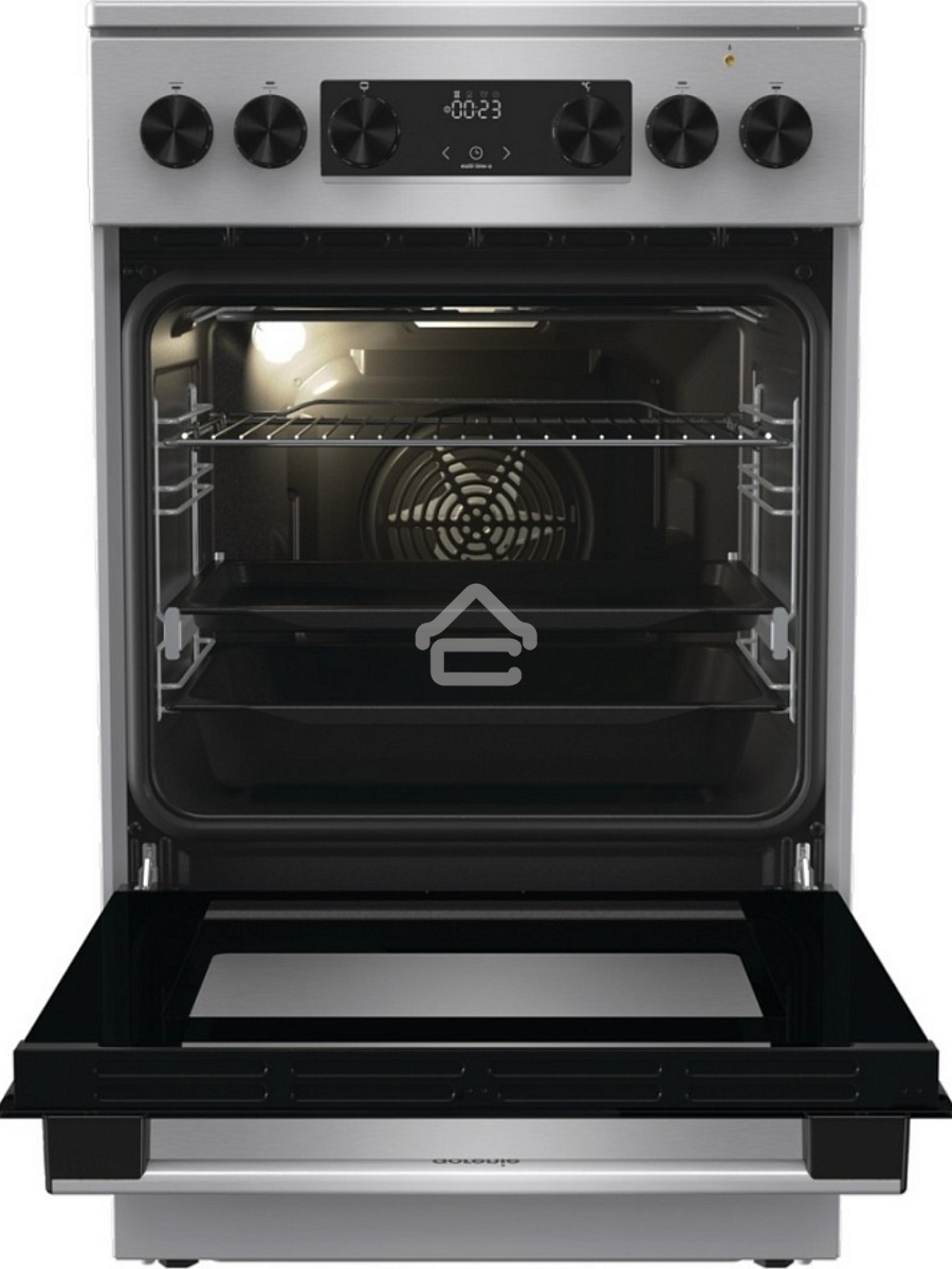 Плита электрическая Gorenje GECS5C70XA серебристый, конфорок 4 электрических, духовка 70 л, 50 см x 85 см x 59.4 см