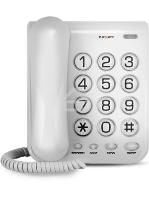 Телефон проводной teXet TX-262 светло-серый