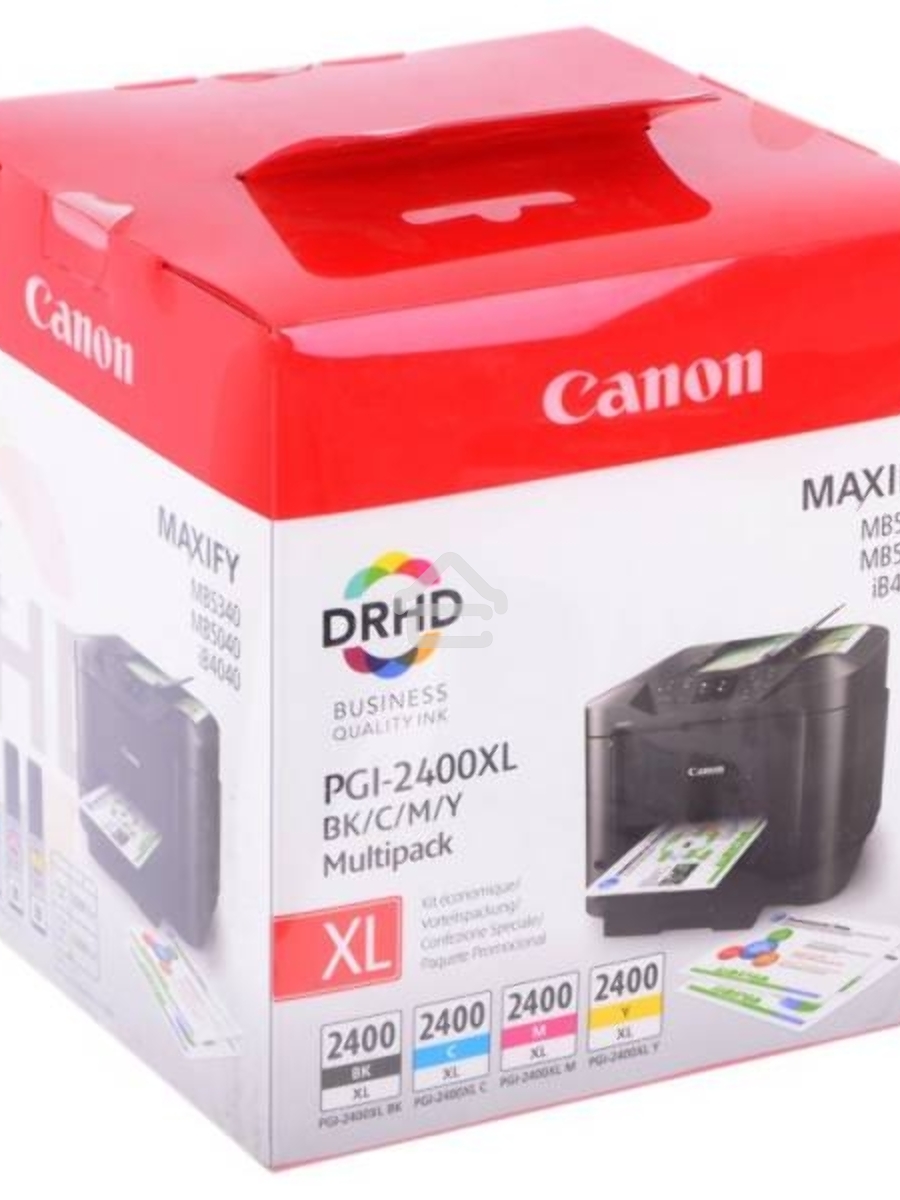 Картридж струйный CANON PGI-2400XL BK/C/M/Y MULTI (экономичный комплект: Bk 2500 стр, C/M/Y - по 1500 стр) для MAXIFY iB4040/МВ5040/МВ5340