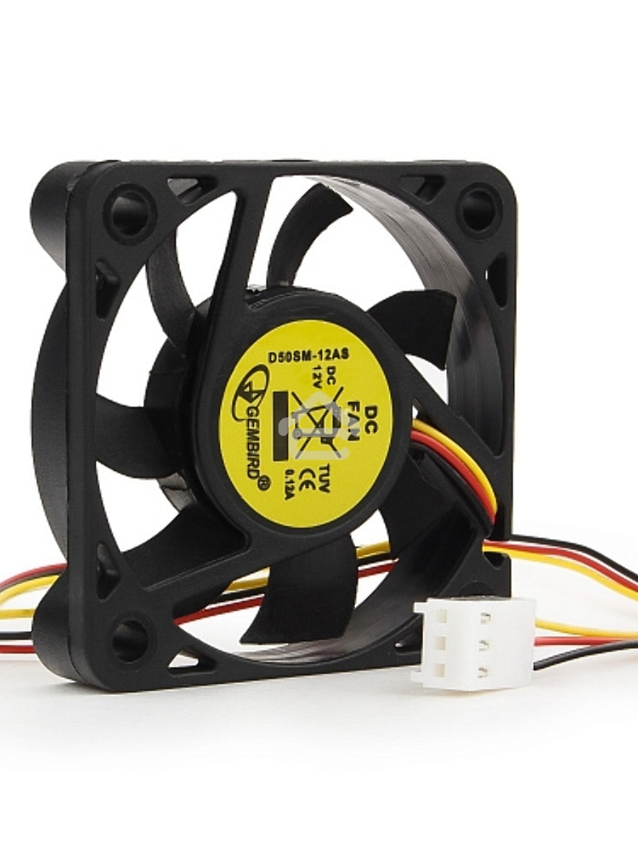 Вентилятор Gembird D50SM-12AS черный 50мм 4500rpm 24db 3-pin 827