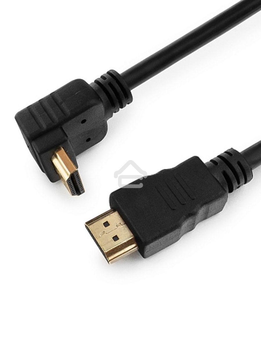 Кабель Cablexpert HDMI CC-HDMI490-6, 19M/19M, v2.0, медь, позол.разъемы, экран, угловой, 1.8м, черный, пакет