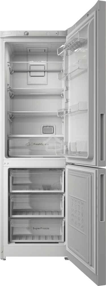 Холодильник Indesit ITR 4180 W белый двухкамерный 220/78л морозилка снизу