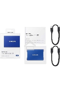 Твердотельный накопитель Samsung SSD 2TB T7, USB Type-C, R/W 1000/1050MB/s, Blue