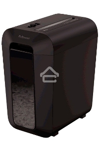 Шредер Fellowes PowerShred LX65 черный (секр.P-4)/перекрестный/10лист./22лтр./скрепки/скобы/пл.карты