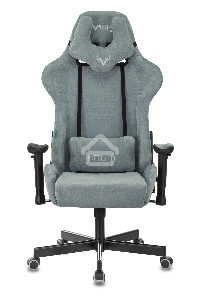Кресло игровое Бюрократ VIKING KNIGHT LT28 FABRIC серо-голубой крестовина металл/пластик