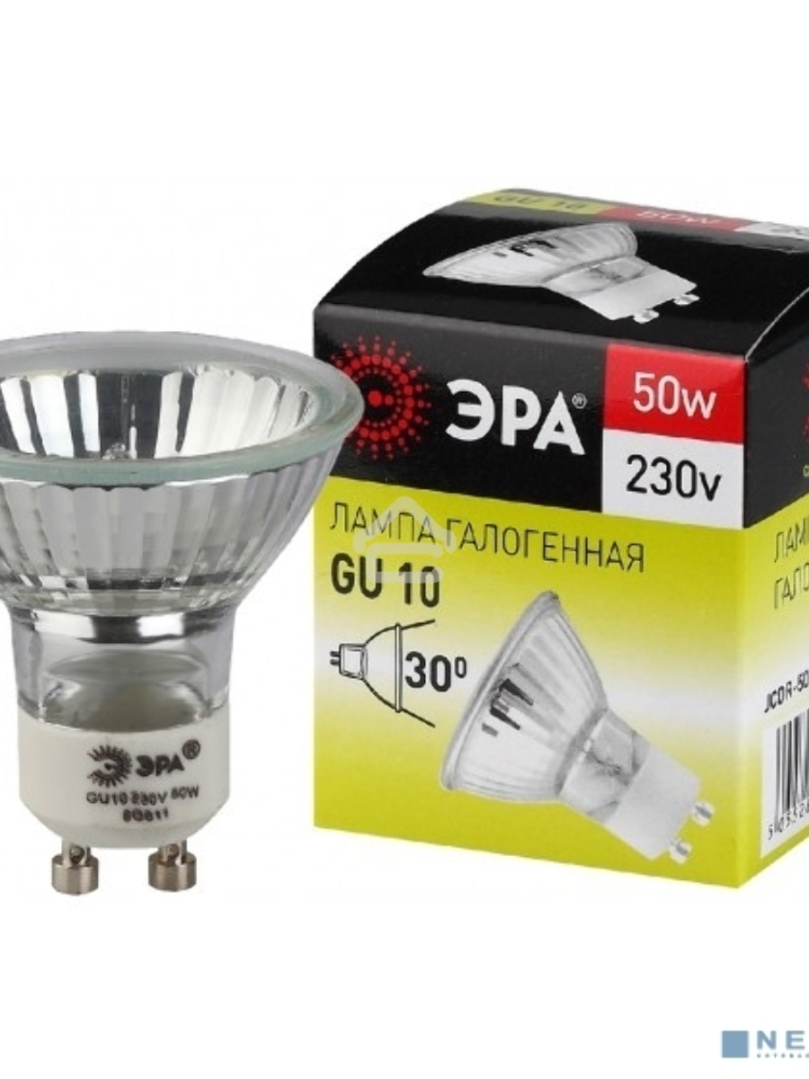 Лампа галогенная ЭРА GU10-JCDR (MR16) -50W-230V(10/200/4800)