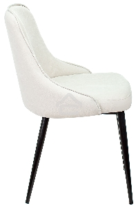 Стул для кухни Бюрократ KF-5_2 Velvet 20 комплект 2шт, молочный, металл черный на ножках (KF-5/VELV20_2)