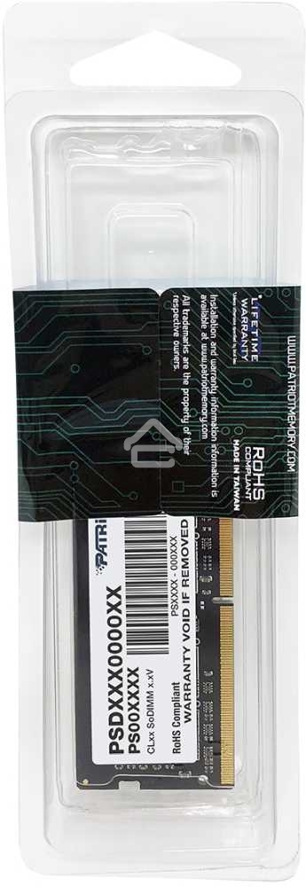 Оперативная память Patriot Signature, DDR4, 16GB (1x16 GB), 2666 MHz, CL19, SO-DIMM