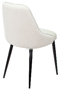 Стул для кухни Бюрократ KF-5_2 Velvet 20 комплект 2шт, молочный, металл черный на ножках (KF-5/VELV20_2)