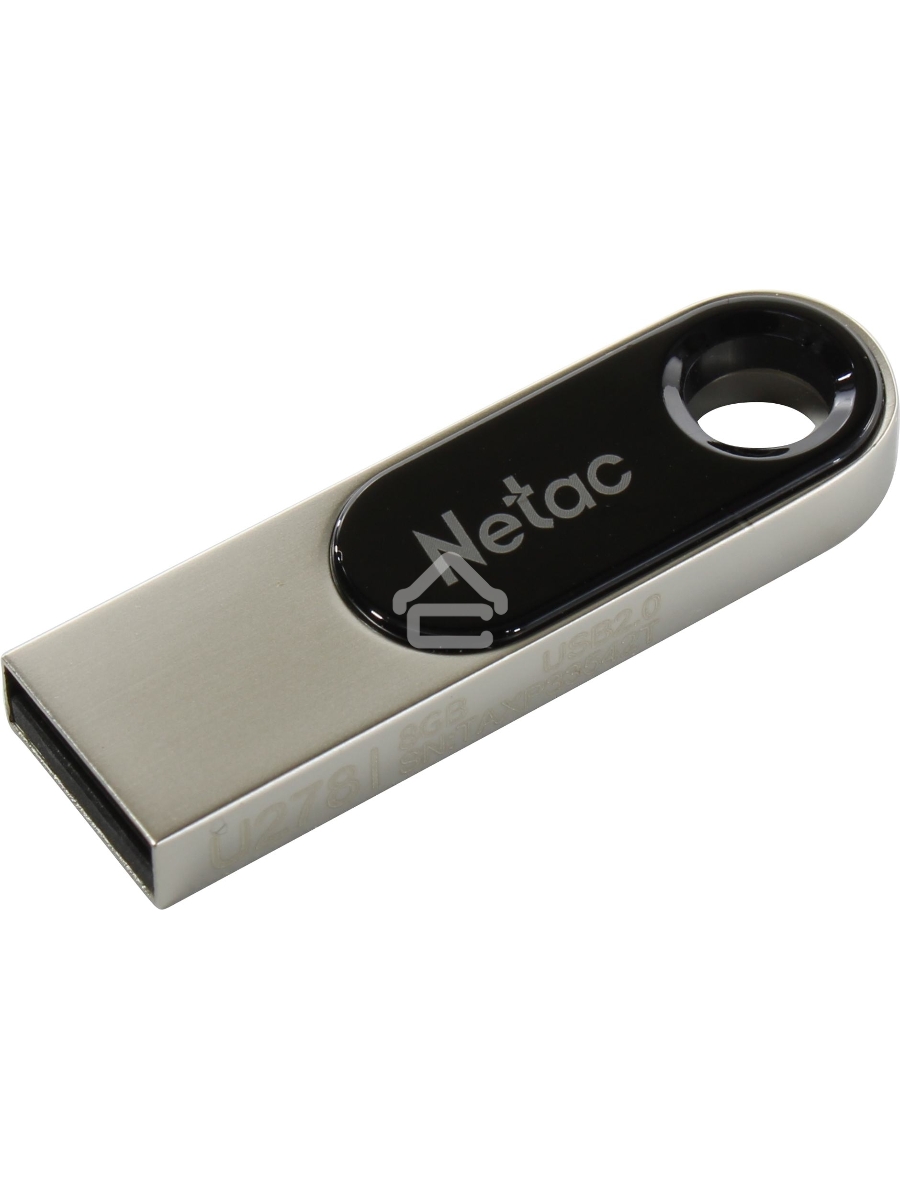 Флеш диск Netac U278 8Gb <NT03U278N-008G-20PN>, USB2.0, металлическая матовая