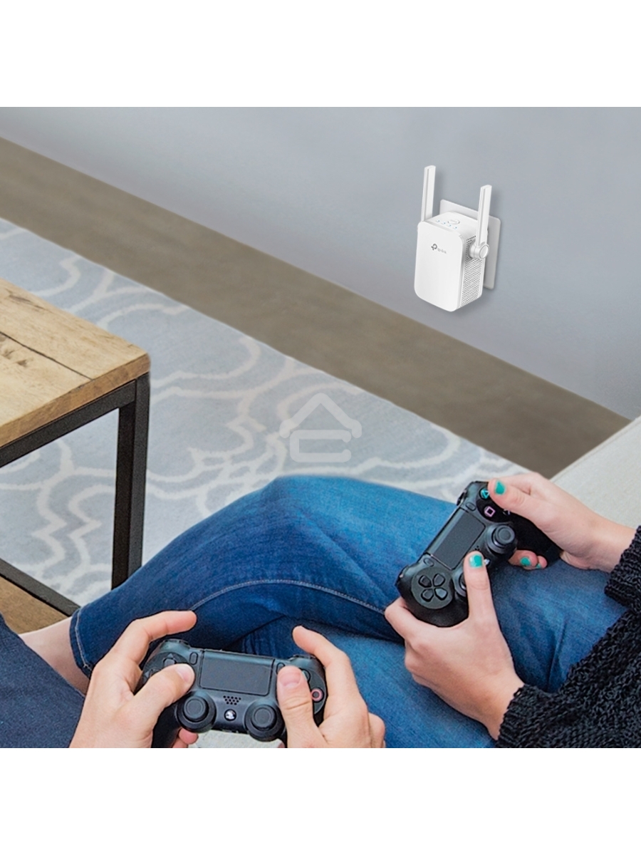 Усилитель TP-Link Wi-Fi AC750 Wi-Fi Range Extender, Wall Plugged,433Mbps at 5GHz + 300Mbps at 2.4GHz, 802.11ac/a/b/g/n, 1 10/100M LAN, WPS button, 2 fixed antennas поставляется без кабеля RJ-45