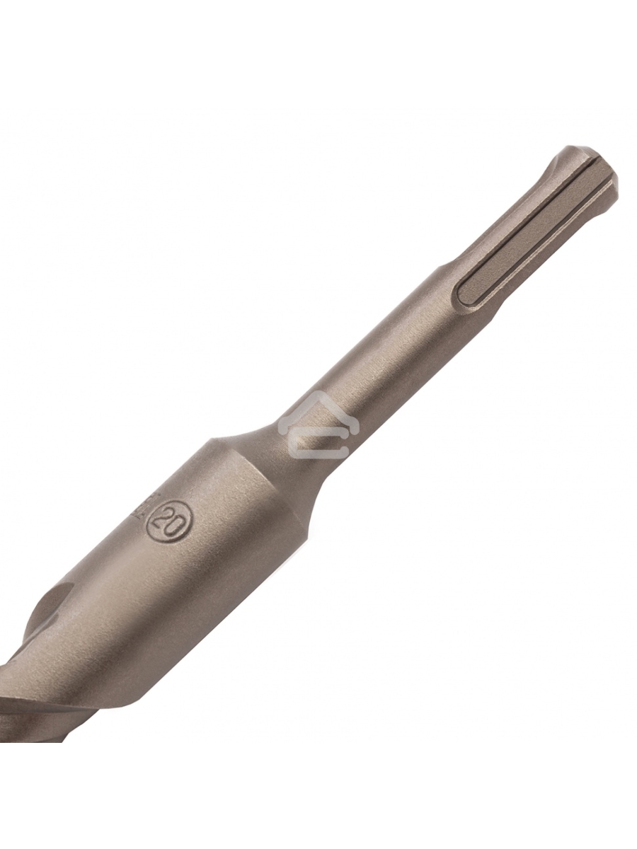 Бур по бетону, двойная спираль, Cobalt W-tip, 20x260 мм, SDS PLUS Denzel