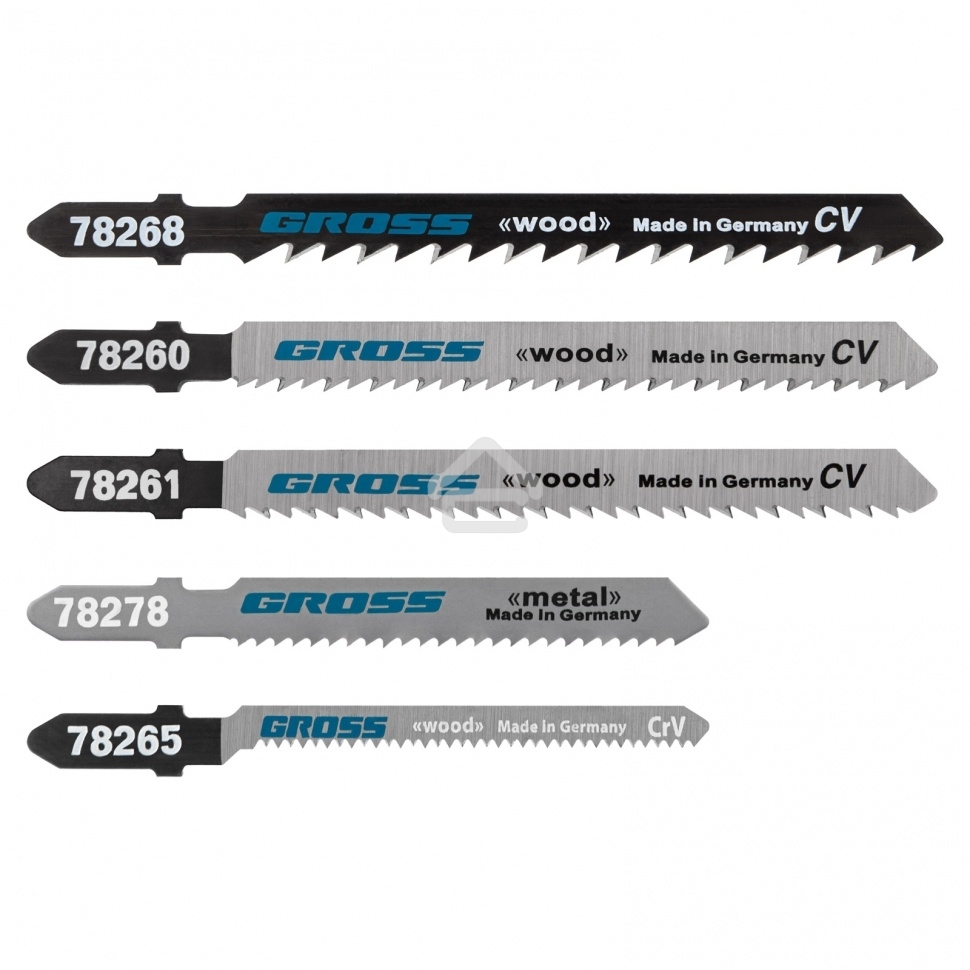 Набор полотен для электролобзика универсальный Gross 5шт.