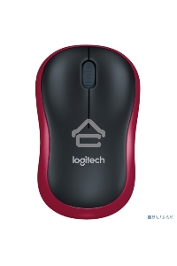 Мышь беспроводная Logitech M185, красный, 1000 dpi, радиоканал, USB, кнопки - 3
