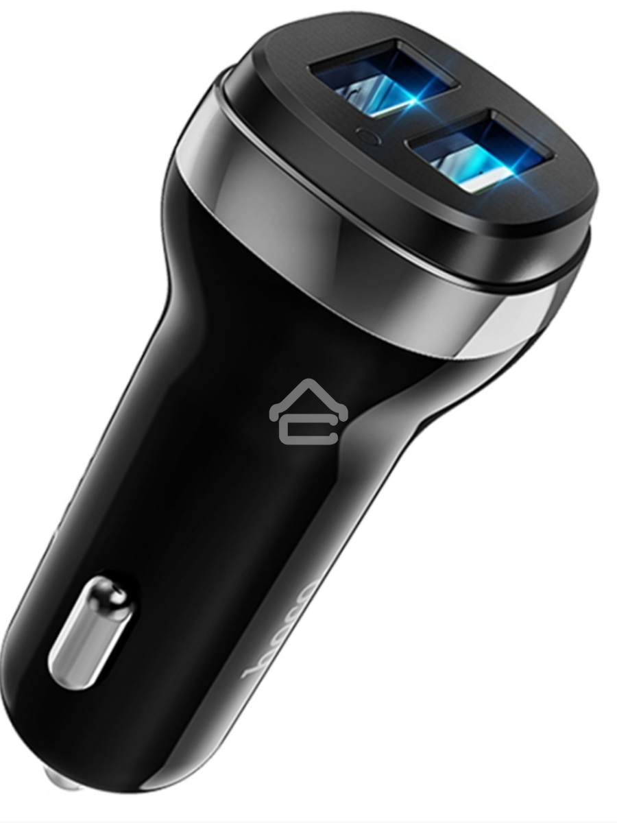 Автомобильная зарядка HOCO Z40 Superior, 2xUSB, 2.4A, черный