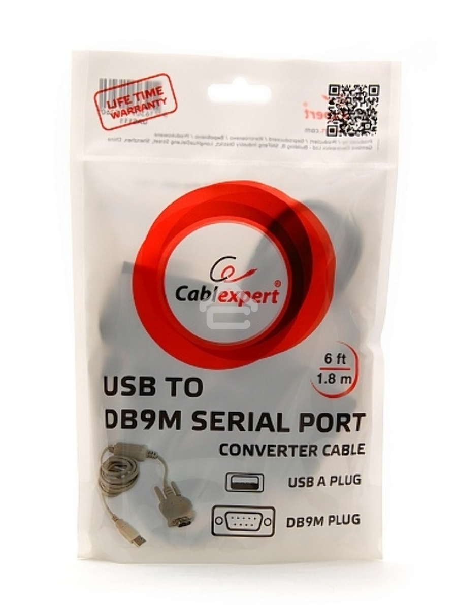 Переходник Gembird Переходник с USB на Com 1.8m UAS111