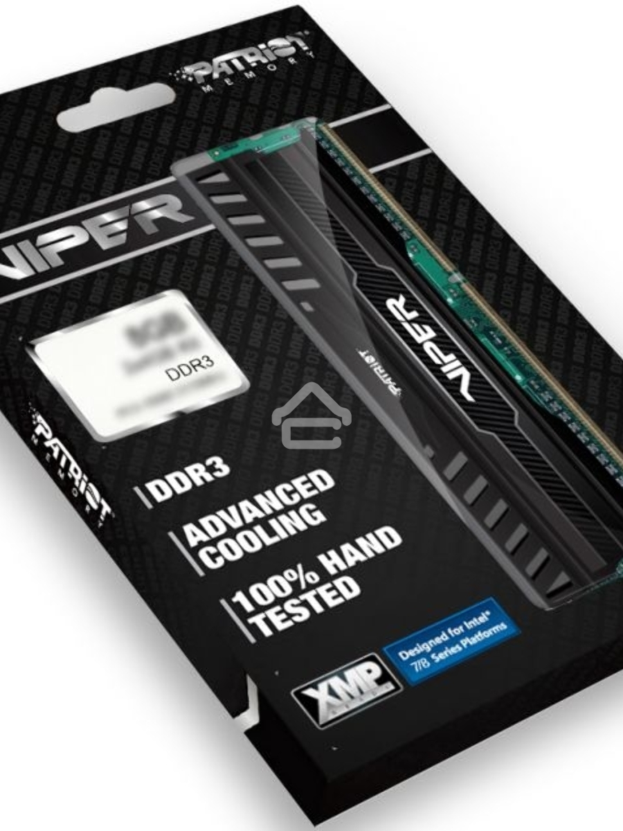 Оперативная память Patriot Viper 3, DDR3, 8GB (2x4 GB), 1600 MHz, CL9, DIMM, радиатор, черный
