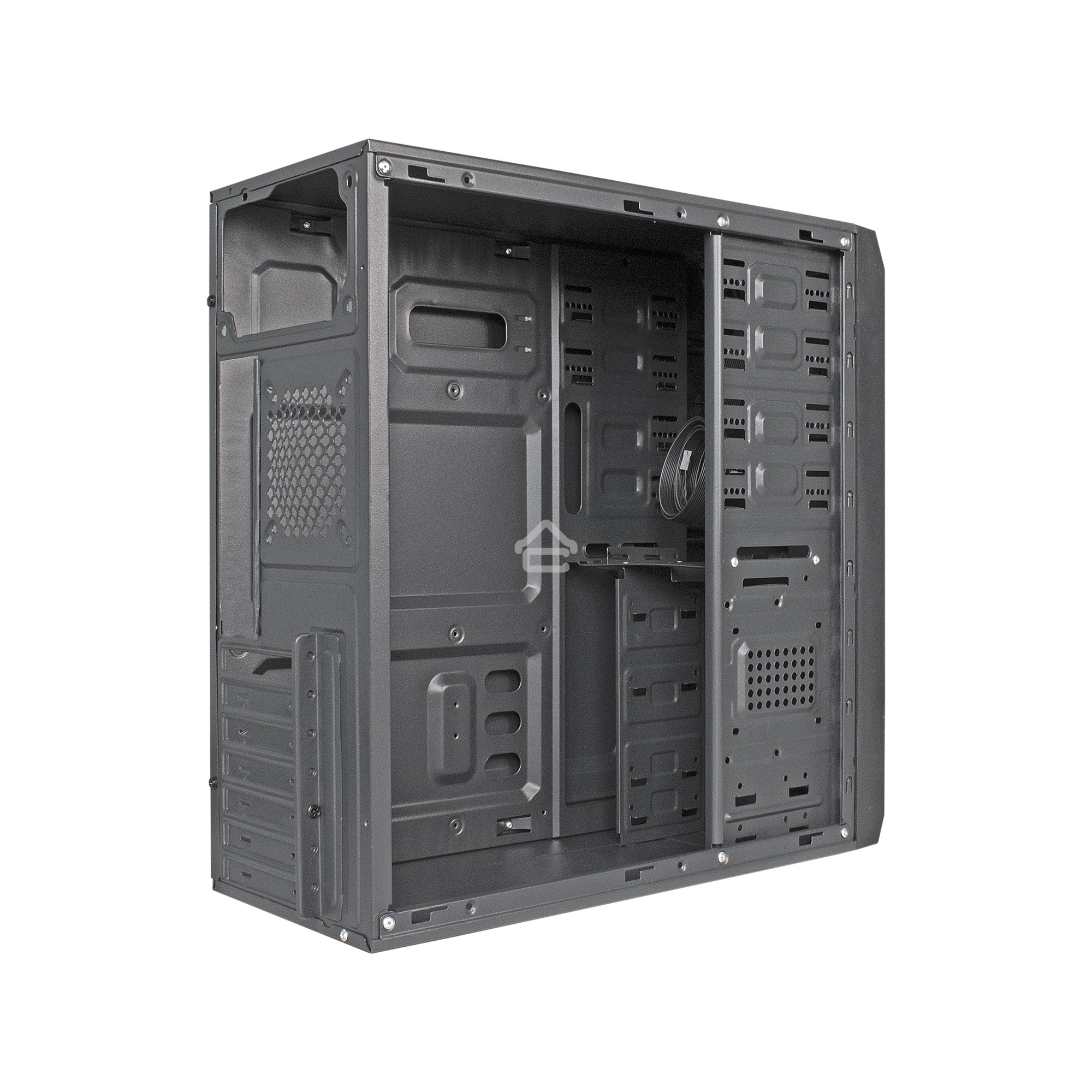 Компьютерный корпус Miditower ExeGate XP-401 Black, ATX, <XP600, Black,120mm>, 2*USB, Audio