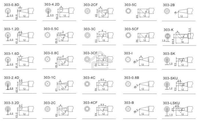 Жало паяльное Quick 303-1C