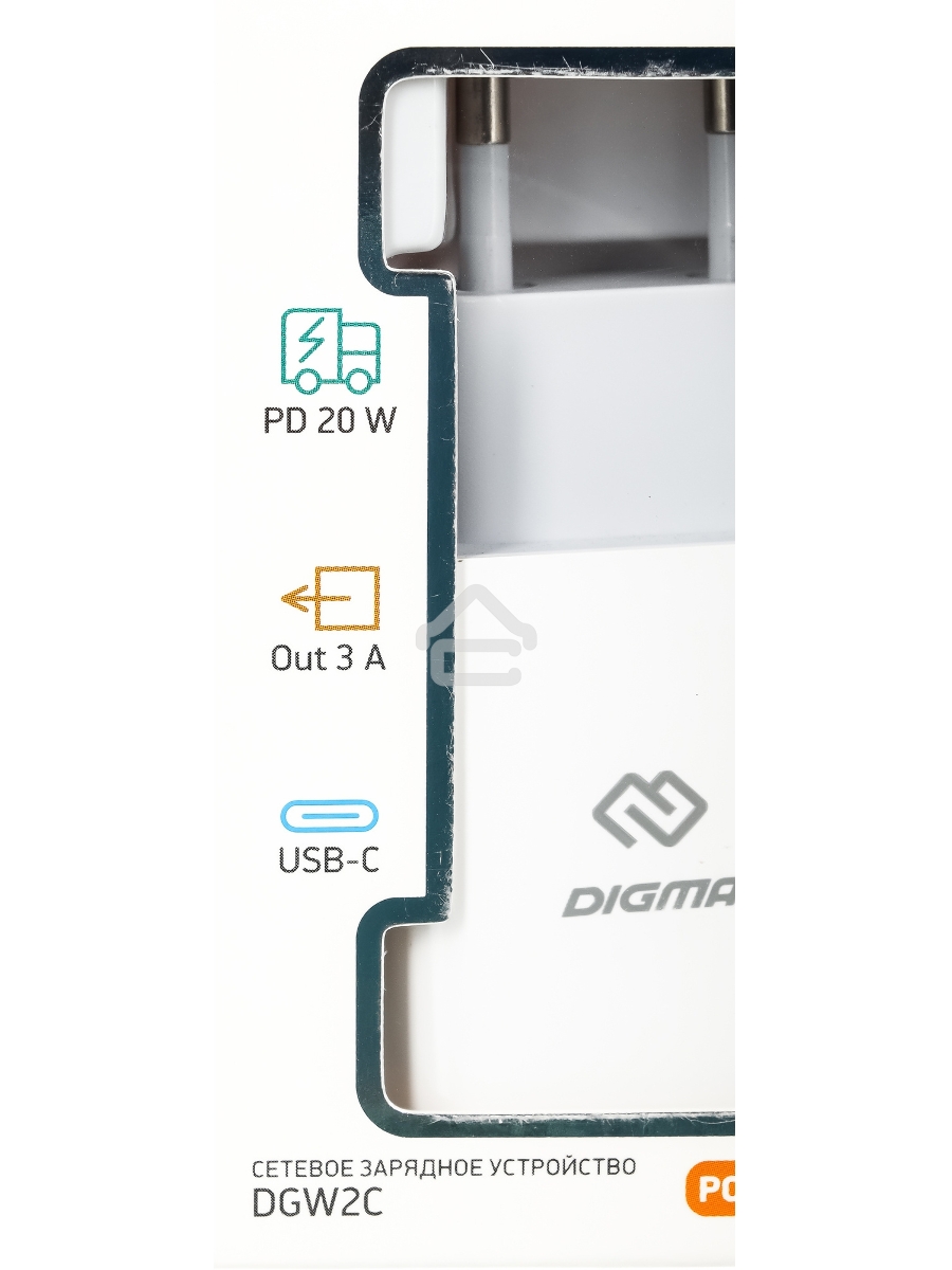 Сетевое зарядное устройство Digma DGW2C 3A PD белый
