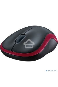 Мышь беспроводная Logitech M185, красный, 1000 dpi, радиоканал, USB, кнопки - 3