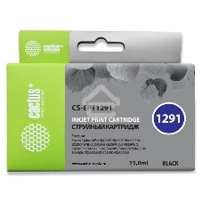 Картридж струйный Cactus CS-EPT1291 (T1291) черный (15 мл) для Epson Stylus Office B42/BX305/BX305F/BX320/BX525/BX625/SX420/SX425/SX525/SX620