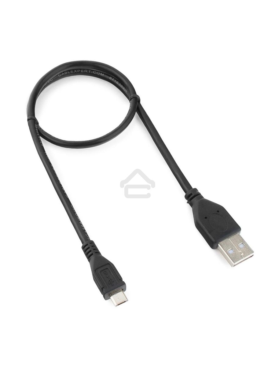 Кабель Gembird/Cablexpert CCP-mUSB2-AMBM-0.5M Кабель USB 2.0 Pro , AM/microBM 5P, 0.5м, экран, черный, пакет 