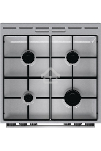 Комбинированная плита Gorenje GKS6C70XJ нержавеющая сталь (без крышки) реш.сталь