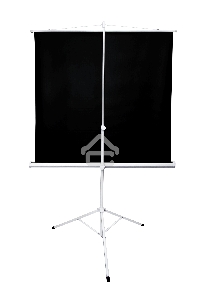 Экран 150x150см TriScreen 1:1 напольный рулонный белый  84' Matt White (MW), черный корпус