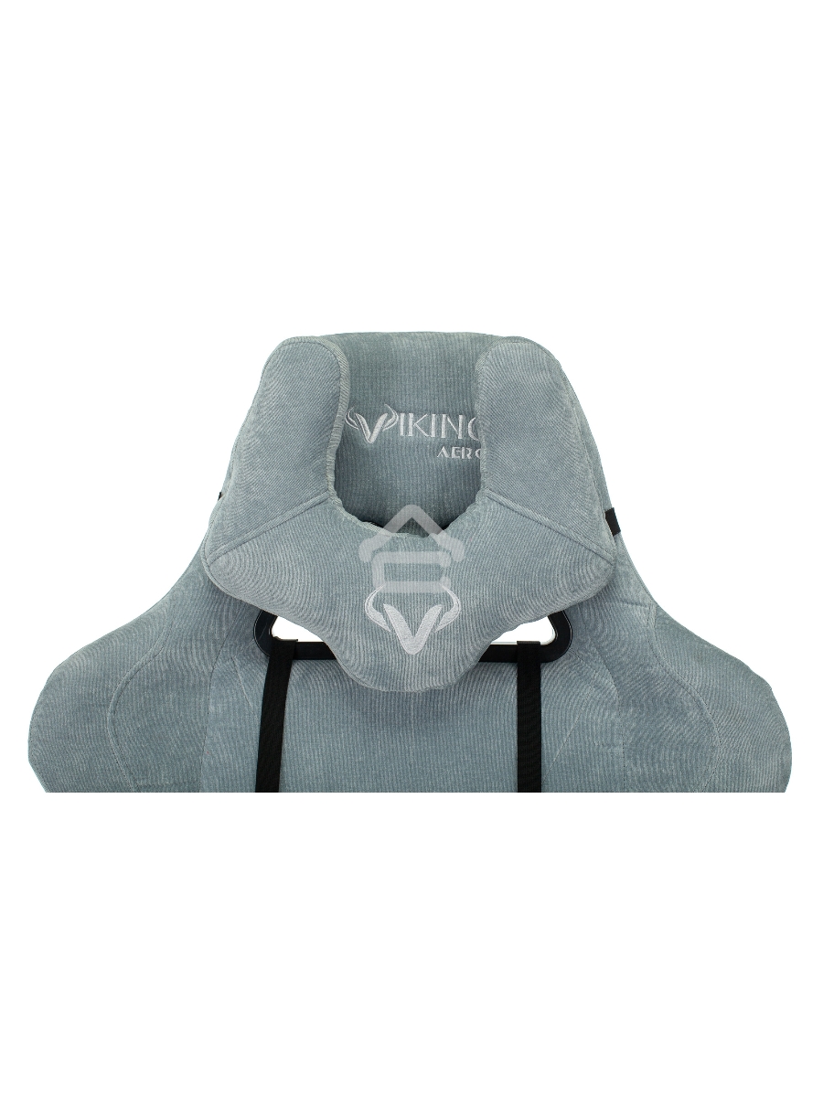 Кресло игровое Бюрократ VIKING KNIGHT LT28 FABRIC серо-голубой крестовина металл/пластик
