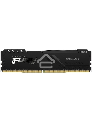 Оперативная память Kingston Fury Beast, DDR4, 8GB (1x8GB), 3600MHz, CL17, с радиатором, черны