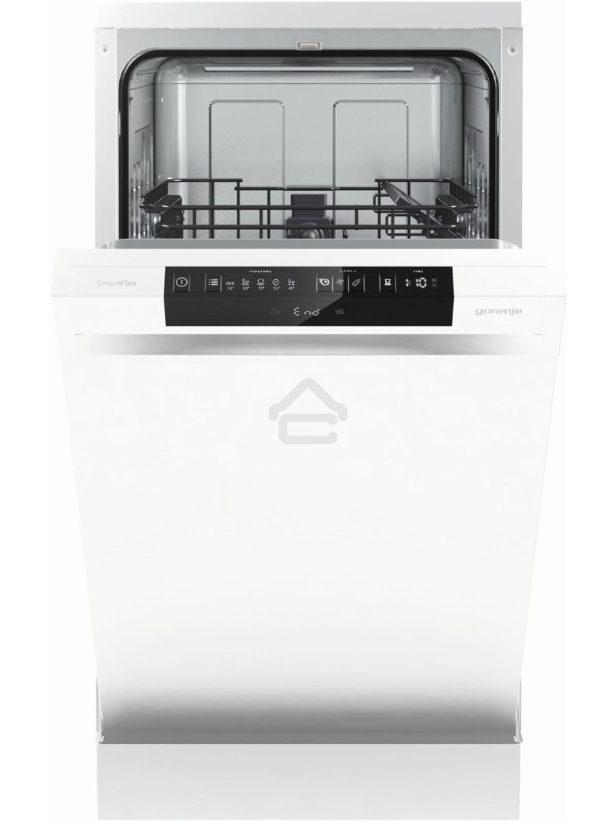 Посудомоечная машина, Gorenje GS531E10W, белая с черным, 44.8 см, 9 компл., 47 дБ, класс A++